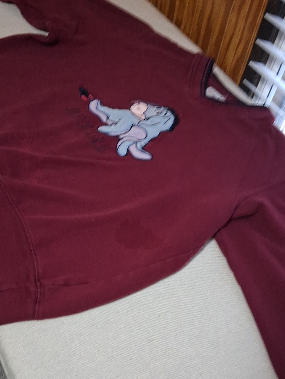 Disney Kids Burgundy Eeyore Sweatshirt